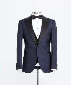 Dark Blue Patterned Tuxedo